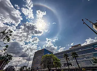 Halo solar ilumina céu de Goiás e Brasília, mas não indica chuva