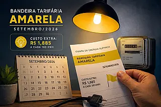Energia permanecerá pelo quinto mês consecutivo com a bandeira amarela