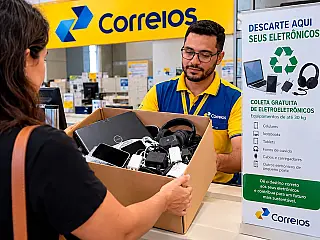 Lixo eletrônico? Descarte gratuitamente nos Correios